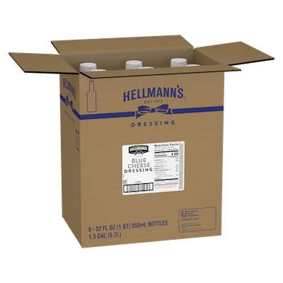 Hellmann's® Classics Blue Cheese Salad Dressing 6 x 32 oz - To your best salads with Hellmann's® Classics Blue Cheese Salad Dressing (6 x 32 oz) that looks, performs and tastes like you made it yourself.